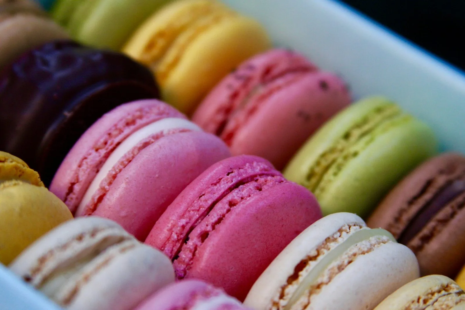 Assorted French macarons